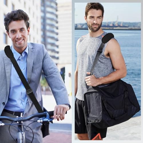 62 Inch Replacement Shoulder Strap with Pad, Adjustable Crossbody Bag Belt — view 2