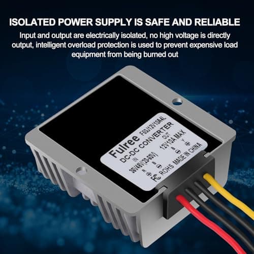 DC-DC Buck Converter, 20-60V to 12V 10 A DC Power Converter, Waterproof Step-Down Converter, DC Voltage Regulator Module for Screens, Fans, Vehicles, Robots, Photovoltaic Panels, CNC Machines — view 6