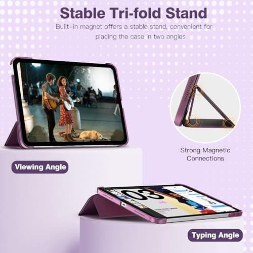 TiMOVO Case for iPad A16 11th Gen 11"/10th Gen 10.9", Deep Purple — view 5