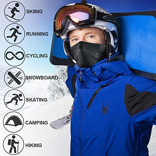 WTACTFUL Winter Neck Warmer Face Mask, Windproof Breathable Anti-Fog — view 3