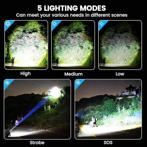 Super Bright Torch 500000 Lumens, High Powered Powerful LED Torches — view 6