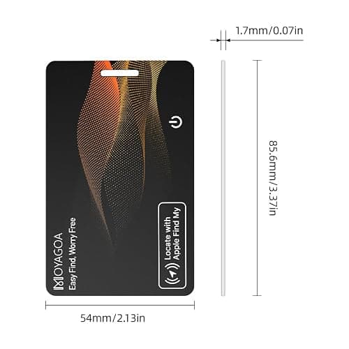 Find My M10 Card Tracker. Wallet tracker. Smart Tag & luggage tracker for suitcases. IP67 Waterproof & Rechargeable Finder. Global Positioning air tag alternative on Find My Network (apple IOS only) — view 6