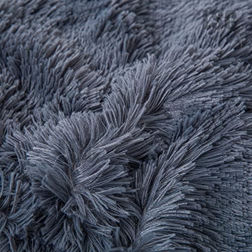 LSC Orthopedic V Pillow Soft & Fluffy Sherpa Teddy HUG & SNUG Fleece Pillows to Support Head, Neck and Back V-Shaped Nursing Pillow with Non-Allergenic Pillowcase (BLACK, 70 X 35 CM) — view 5