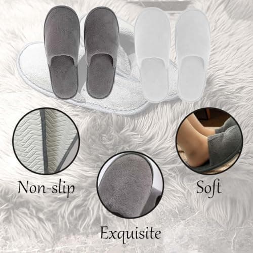 4Pairs Hotel Slippers Multipack Spa Slippers for Women Hotel Slippers Women — view 5