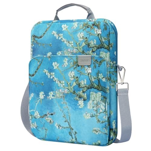 TiMOVO 9-11" Tablet Sleeve Bag Carrying Case with Strap, Apricot Blossom
