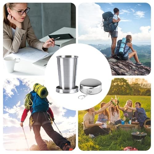 Retractable Cups for Traveling Stainless Steel Portable — view 4