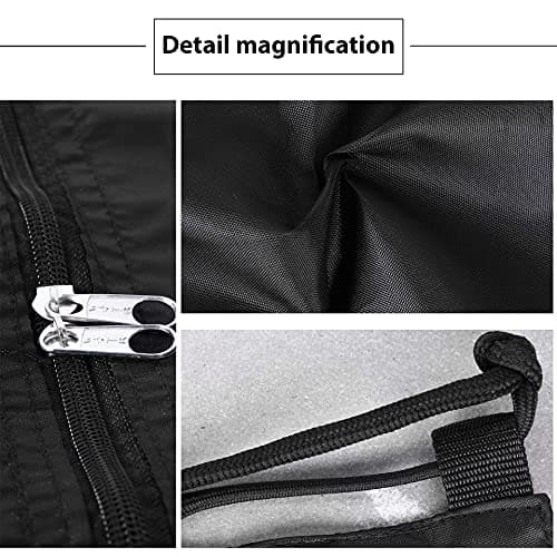 SAWANS Drawstring Bag String Gym Sack Drawstring Sports Bag Swim Men Women Sack Outside Pocket Zipper PE Backpack Beach School Holidays Swimming Travel Boy Girl Waterproof (Black) — view 2
