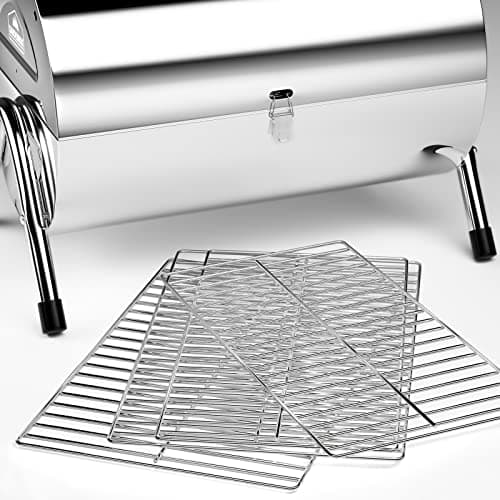 Gardebruk Portable Folding Stainless Steel Double Grill Surface Charcoal Grill for Travel, Camping, Picnics — view 5
