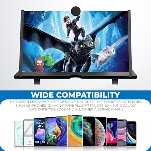 BAONUO Phone Screen Magnifier 14 Zoll, HD Mobile Phone Amplifier with Foldable Stand Holder, Movie Screen Magnifying Design Screen Amplifier, for All Smartphone — view 5