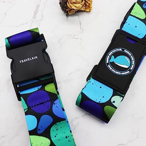 Travel Luggage Straps, Adjustable Luggage Straps for Suitcases, Cross Suitcase Belt with Quick Release Buckle for Luggage Suitcase Baggage — view 6