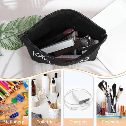 Multifunction Cosmetic Bag Light Weight Portable Canvas Makeup Organiser Storage Pouches for Modern Daily and Travel Use Oversized Craft Storage Pouches — view 5