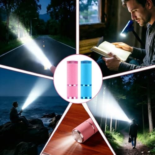2 Pack Small Torch, Mini Kids Torch With 9 Leds, Kids Torches For Boys Girls With Lanyard, Pocket Torch Led Super Bright(Battery Not Included)Glow In Dark Pocket Torch For Camping,Outdoor Adventure — view 6
