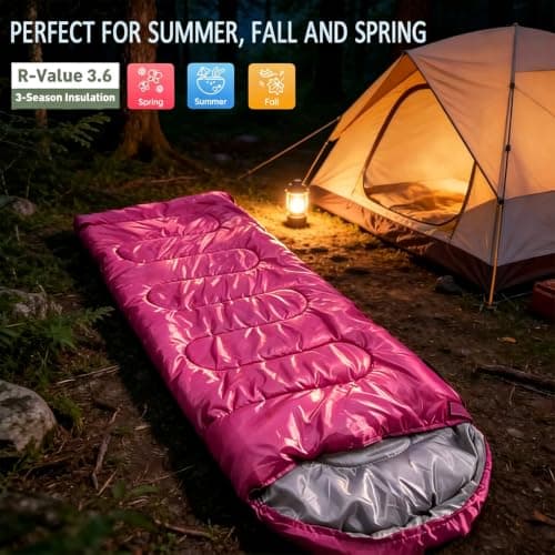 Sleeping Bag for Adults & Kids, 3-4 Season Sleeping Bags With Compact Bag — view 5