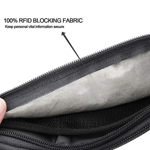 Ryaco Travel Money Belt, Slim RFID‑Blocking Hidden Waist Pouch, Grey — view 3