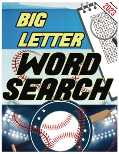 Big Letter Word Searches Book for All Ages: 2023 Baseball Edition. For Kids Adults ESL Travel Entertainment