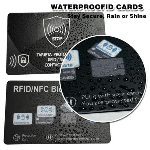NICECONE 6 Pack RFID Blocking Cards,Ultra Thin Anti-Theft Credit Card Protector,NFC Blocker for Wallets – Contactless Card Shield for Debit & Passport Security,Entire Wallet Protection for Men Women — view 6