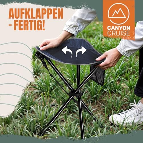 Canyon Cruise® Folding Camping Stool - Holds 100 kg, Tripod — view 3