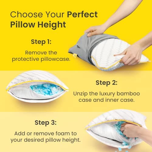 Cosi Home Travel Pillow with Cooling Bamboo Pillow Case 30 x 45 cm - Memory Foam Travel Pillow for Neck, Back & Lumbar Orthopedic Support - Temperature Regulating - With Waterproof Compact Carry Bag — view 5