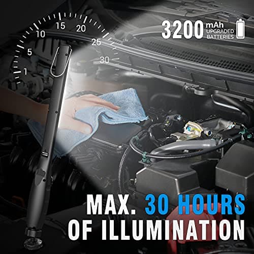 Dr. Prepare Rechargeable LED Work Light, Magnetic Inspection Light, 700 Lumens Portable Work Torch with 3200mAh Battery, 360° Swivel Base for Car Repair, Garage, Workshop & Emergency — view 4