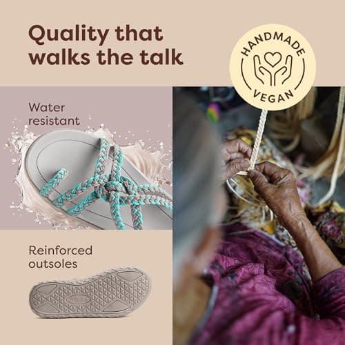 Plaka Explore Walking and Hiking Sandals for Women | Comfortable Summer Sandal with Arch Support | Waterproof Comfy Sandals for Travel, Beach or Poolside, Turquoise Brazilian Sand, 5.5-6 — view 6