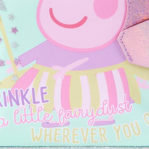 Peppa Pig Kids Backpack, Girls 3D Wings School Backpack With Glitter, Children School Bag, Nursery Or Preschool Bag, Kids Toddlers Travel Bag — view 3