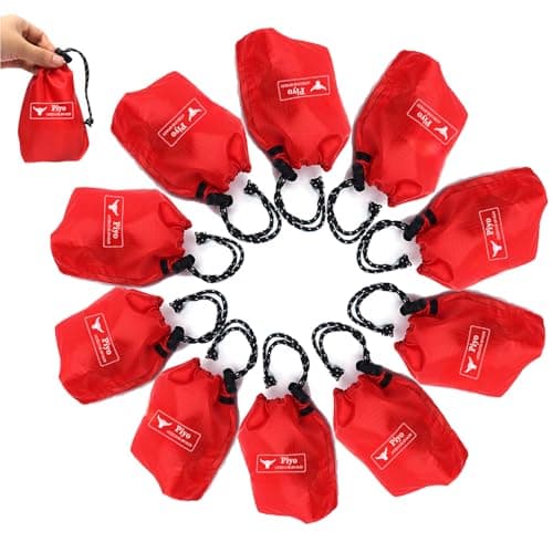 Piyo Red Small Drawstring Bags Foldable Waterproof Storage Pouch Portable Travel Space Saver Bags for Outdoor Beach Small Essentials (10)