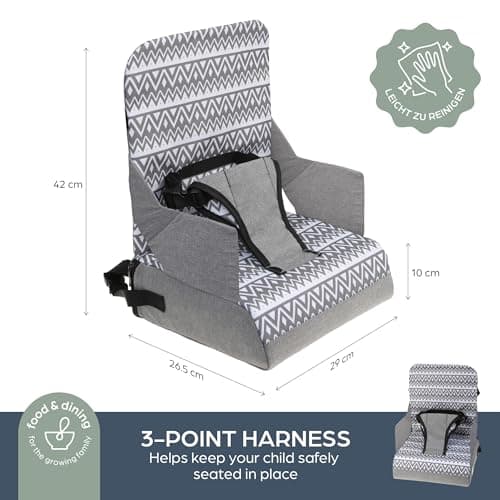 Dreambaby Grab ‘N Go Kids Booster Seat – Portable Travel Toddler High Chair for Dining (6M-3Y) with Storage & Shoulder Strap – Lightweight and Compact — view 5