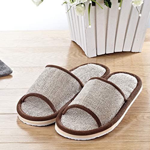 Slider Slippers Women Summer, Open Toe Slippers Women, Breathable Cotton Slipper, Soft Indoor Slide Sandals, Anti-Slip Home Footwear, Lightweight Fabric Slipper,Casual Home Shoes For Women — view 4