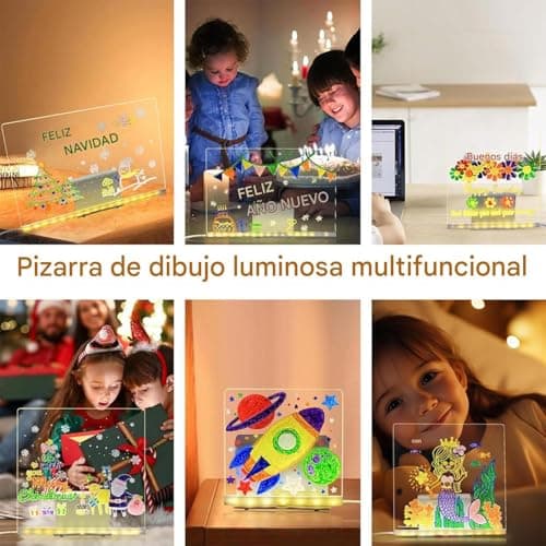 Luminous Drawing Board - LED Drawing Board with 7 Quick-Dry Markers for Children - Luminous Board for Home Nursery Travel Schools — view 4