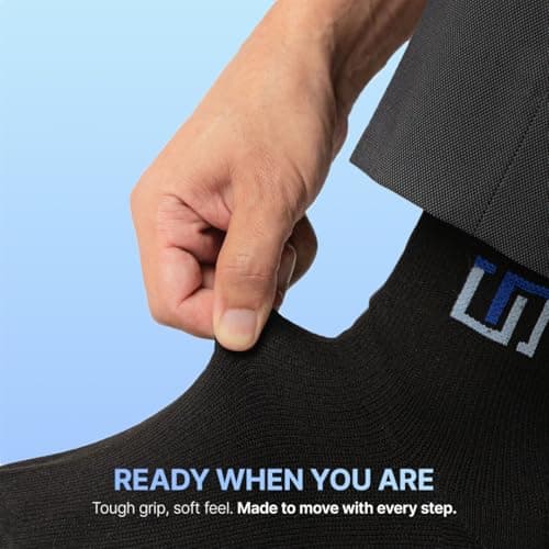 ABDEEZ Waterproof Socks for Men & Women Breathable, Ankle-Length,The Wudhu Socks for Hiking, Walking, Running, Skiing, & Outdoor Activities(Jet Black, Medium) — view 6