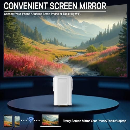 Mini Projector 4K Portable 16000L 1080P HD WiFi/BT5.4 Projector for Bedroom Smart Projectors for Home Cinema Movie Certified & Electric Focus — view 5