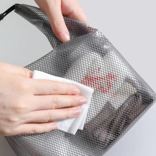 Double Compartment Storage Bags 2 Piece Set, Gray — view 5
