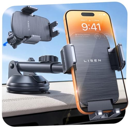 LISEN Car Phone Holder, Mobile Dashboard Phone Holder for Cars Air Vent