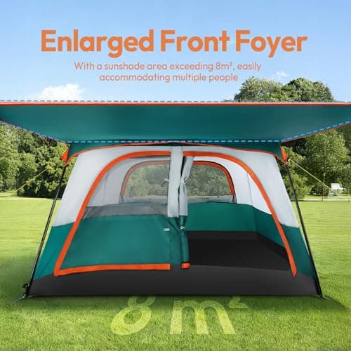 Treeboy bell tents for camping 4 person family large tent waterproof Green — view 5
