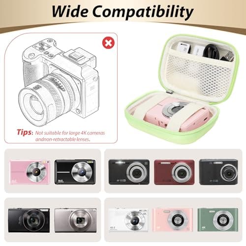Linpr Digital Camera Case for Kodak PIXPRO FZ45/FZ55/IXNAIQY, Mint Green — view 3