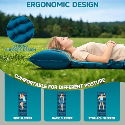 Camping Sleeping Pad Self Inflating 9.5CM Thick Sleeping Mattress Single — view 4