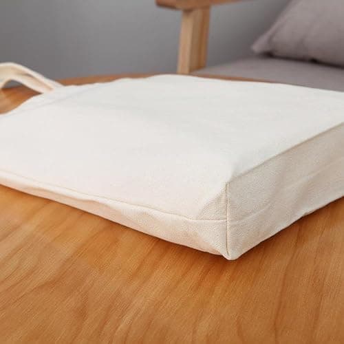 SUPERNOVA Lifestyle Premium 10oz (340gsm) 100% Natural Unbleached Cotton Canvas Tote Bag Super Strong Reusable Grocery Shopping Bag, Ideal for Painting, Embroidery, Printing (Gusseted Bottom) — view 3