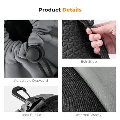 K&F CONCEPT Camera Lens Case, Drawstring Lense Pouch for DSLR SLR, 4 Pack — view 2