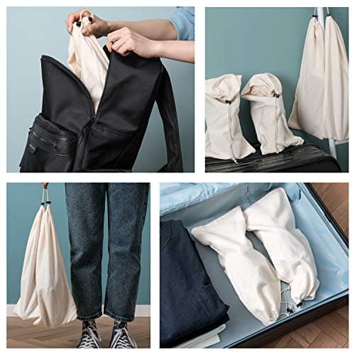 Travel Shoe Storage Bags Cotton with Drawstring for Men and Women — view 6