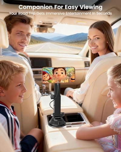 OHLPRO for MagSafe Car Charger Cup Holder Mount, 15W Fast Wireless Magnetic Charging Phone Holder for iPhone 17 16 15 14 13Series, Adjustable Car Mount with Large Cup Base, One-Hand Operation, Silver — view 2