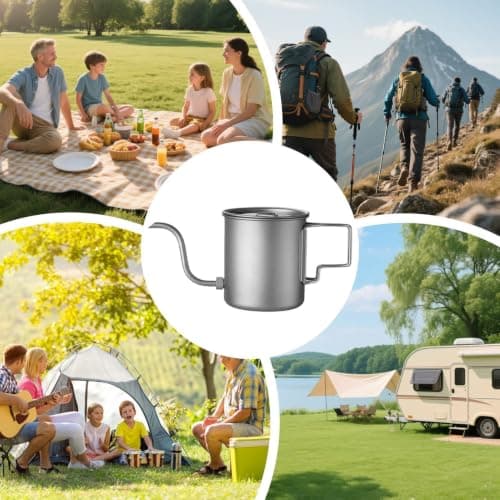 Water Bottle - 420ml Titanium Hiking Camping Kettle With Spout — view 2