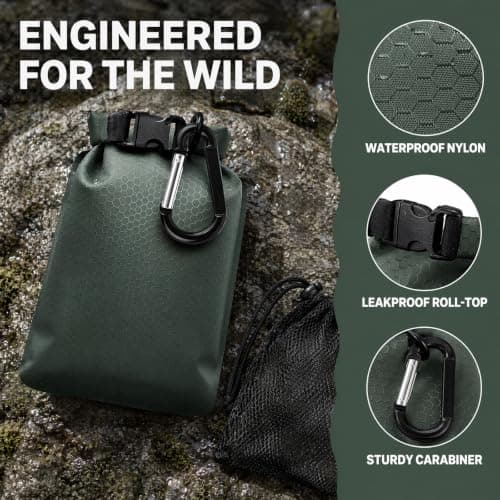 Kemay Travel Soap Bag, Waterproof Leakproof Soap Travel Case, Quick Drying Soap Bar Bag Portable Soap Holder with Lathering Mesh Bag and Carabiner for Camping, Gym, Outdoor — view 5