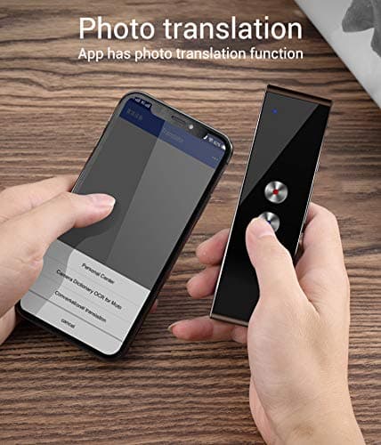 Portable Smart Voice Translator, Handheld Two Way Real Time Instant Multi-Language Translator Speech/Text Translation Device for Learning Travel Meeting, Support 40 Languages (Brown) — view 5