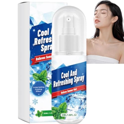 Instant Cooling Mist Spray – Peppermint & Mint Portable Travel Size Hydrating Cooler, Quick-Dry Non-Sticky Micro-Mist, Long-Lasting Cooling Sensation Spray, Instant Refresh Summer Essentials (1PCS)