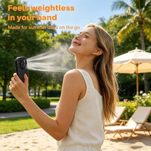 Ciaien Mini Handheld Turbo Fan,56g Pocket Fan with 11000 RPM Max Speed — view 2