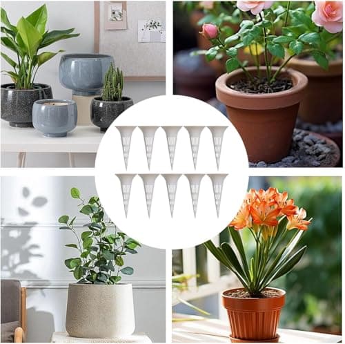 10-Pack Deep Root Watering Stakes, Multi-Hole Irrigation Spikes for Potted Plants, Soil Aerator & Fertiliser Applicator, Slow Release Watering Tool for Indoor & Outdoor Plants, Garden Watering System — view 3
