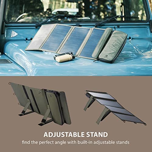 ELECOM NESTOUT 28W Outdoor Foldable Solar Panel Charger, Dual USB-A, 4.8A — view 6