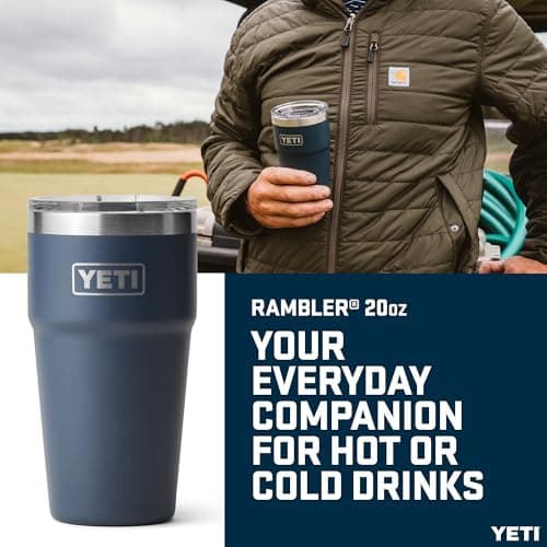 YETI Rambler 20 oz (591 ml) Stackable Cup, Navy — view 2