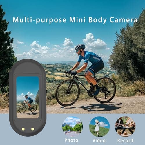 LX-VIECKDUN Mini Action Camera Thumb Camera 720P HD Tiny Portable Vlogging Camera Mount Anywhere Life Waterproof 140 Min Battery Life AI Editing For Vlogging Outdoor Travel Skiing and Riding — view 6