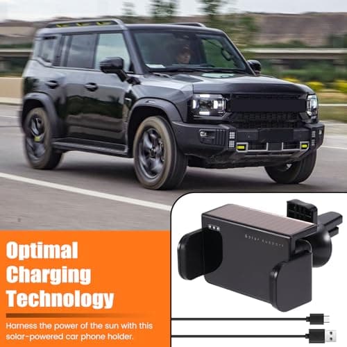 Wesafrae Air Vent Mount Solar-Powered Car Phone Holder-Eco-Friendly Design, Intelligent Charging, Navigation-Ready — view 3